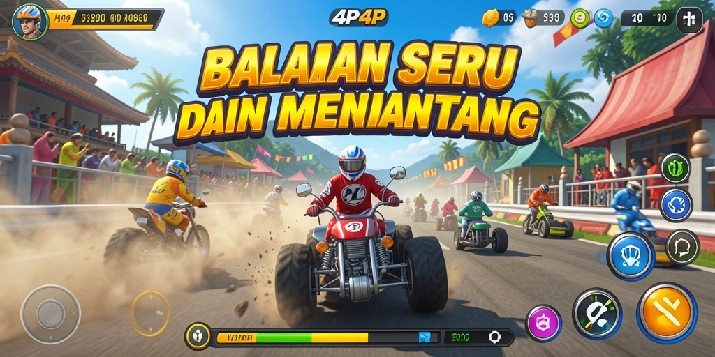Tampilan gameplay Racing yang mendebarkan dan penuh aksi.