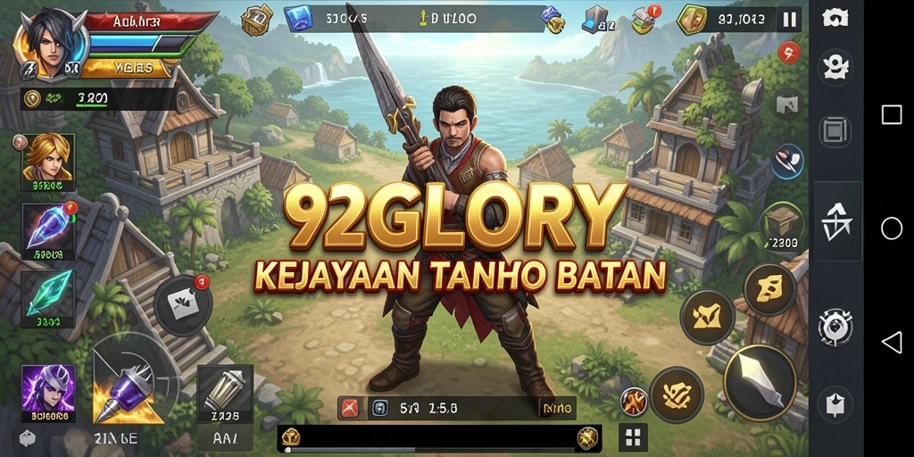 Tangkapan layar gameplay <strong>92GLORY</strong> menampilkan aksi menarik dan karakter yang memukau.