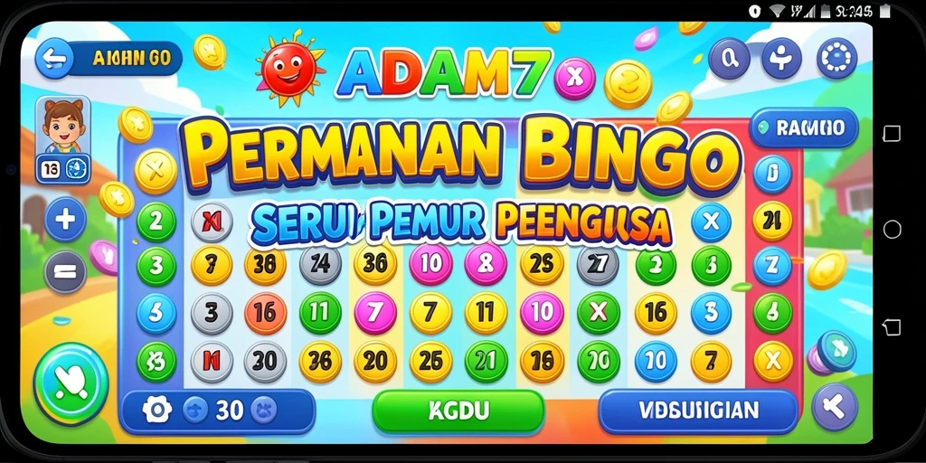 Tampilan gameplay seru saat bermain Bingo di ADAM77.