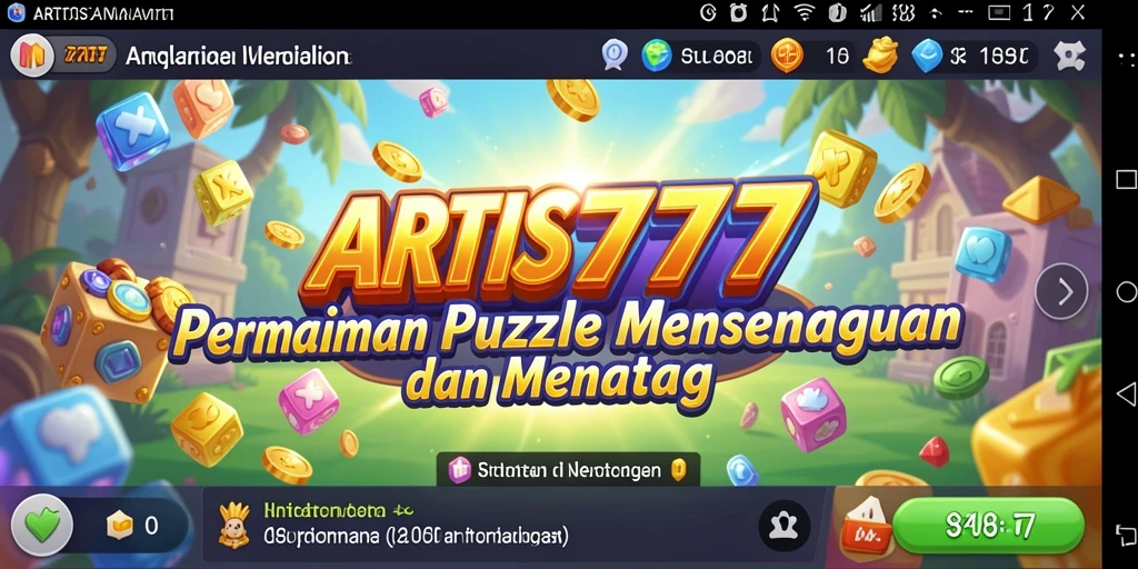 Screenshot ARTIS777 menunjukkan gameplay puzzle yang menarik dan menantang.