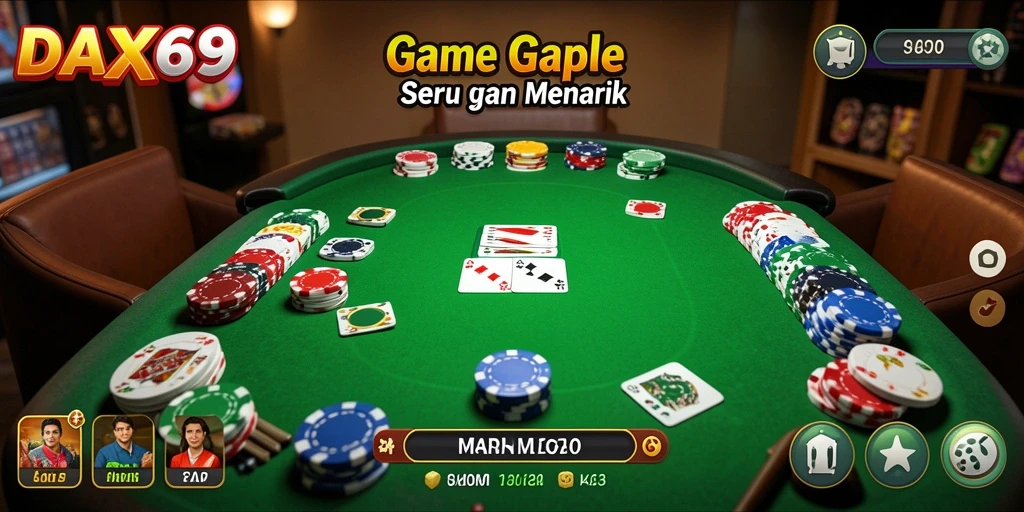 Gameplay seru DAX69 dalam permainan Gaple.