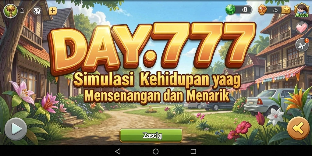 Screenshot gameplay DAY777 menunjukkan momen interaksi sosial yang menyenangkan.