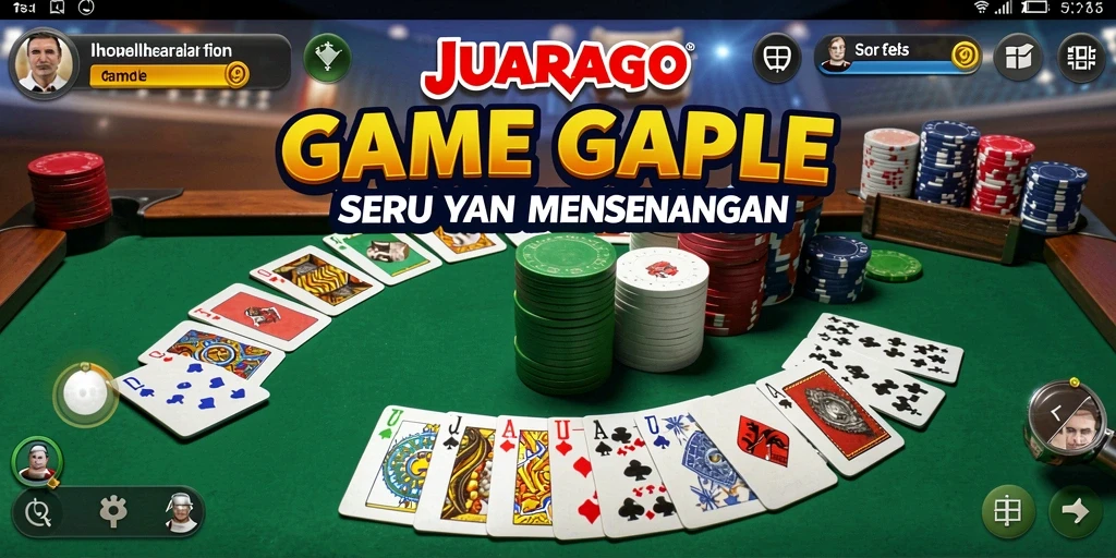 Screenshot JUARAGO menampilkan gameplay Gaple yang mendebarkan dan interaktif.