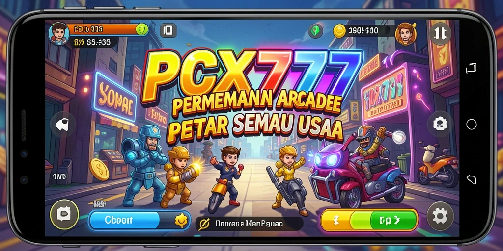 Tampilan dinamis dari gameplay seru di PCX777.