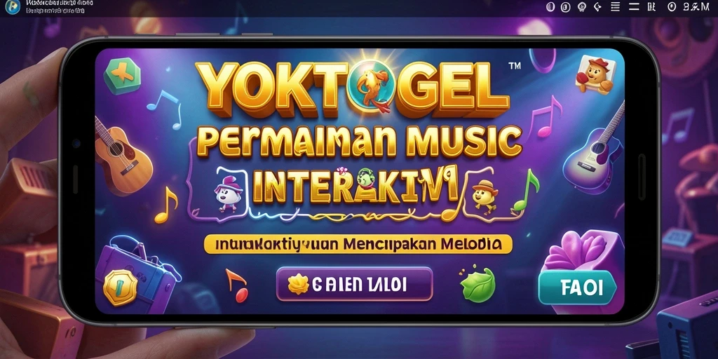 Tampilan interaktif gameplay YOKTOGEL dengan alat musik digital.