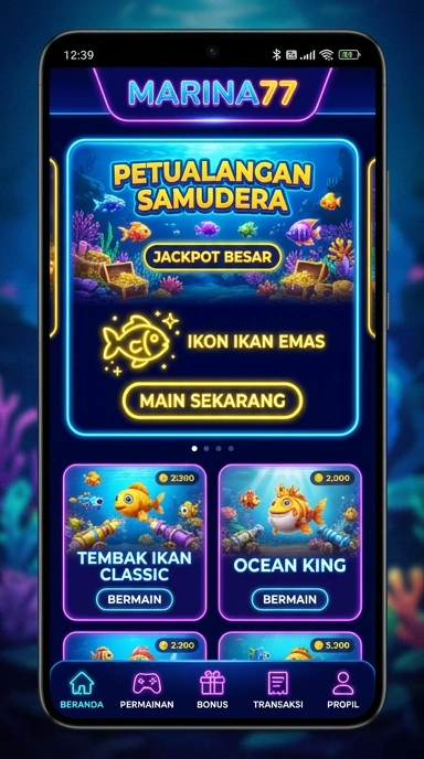 Tampilan aplikasi marina77 yang elegan dan mudah digunakan.